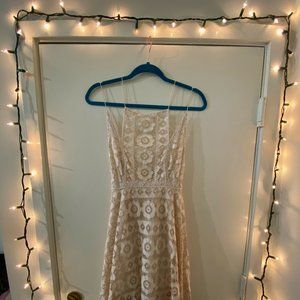 Free People Off White Crochet Dress